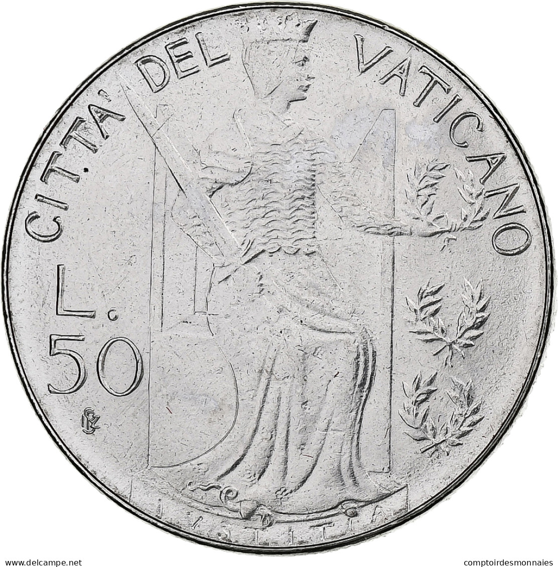 Vatican, John Paul II, 50 Lire, 1980 (Anno II), Rome, Acier Inoxydable, SPL+ - Vatican