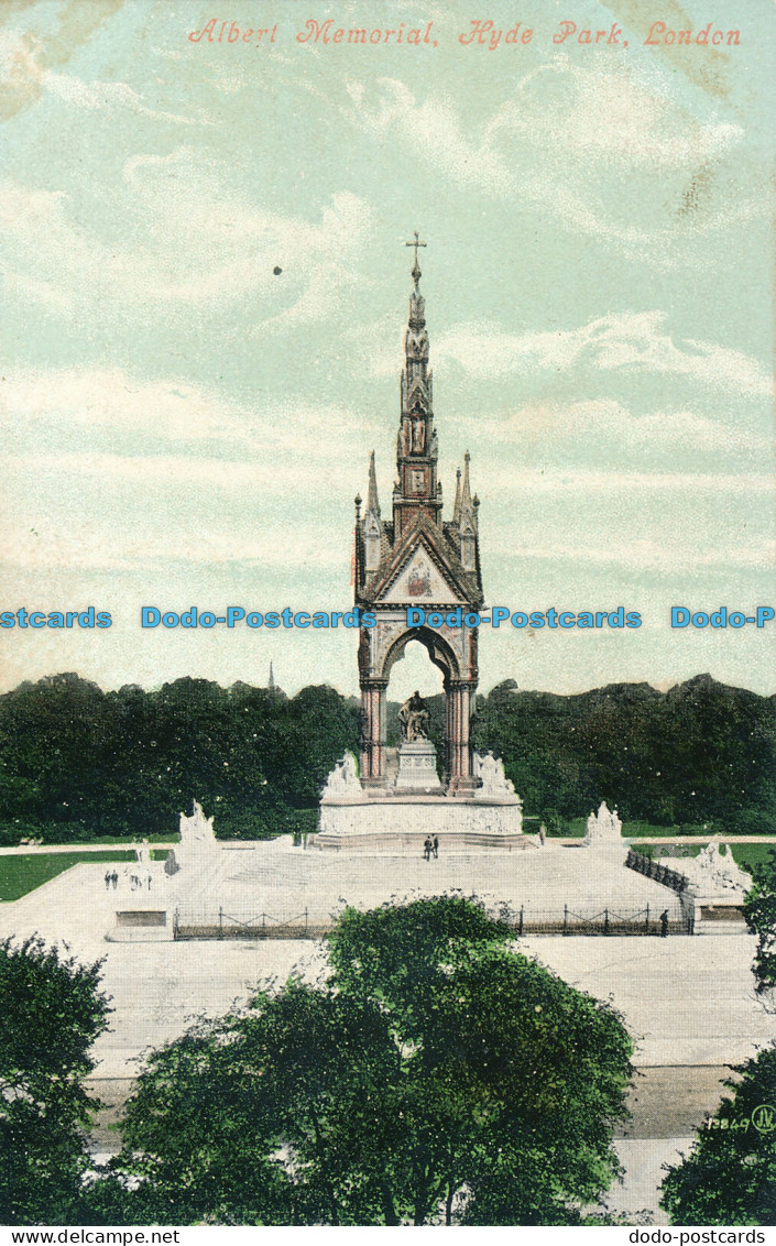 R112541 Albert Memorial. Hyde Park. London. Valentine - Otros & Sin Clasificación