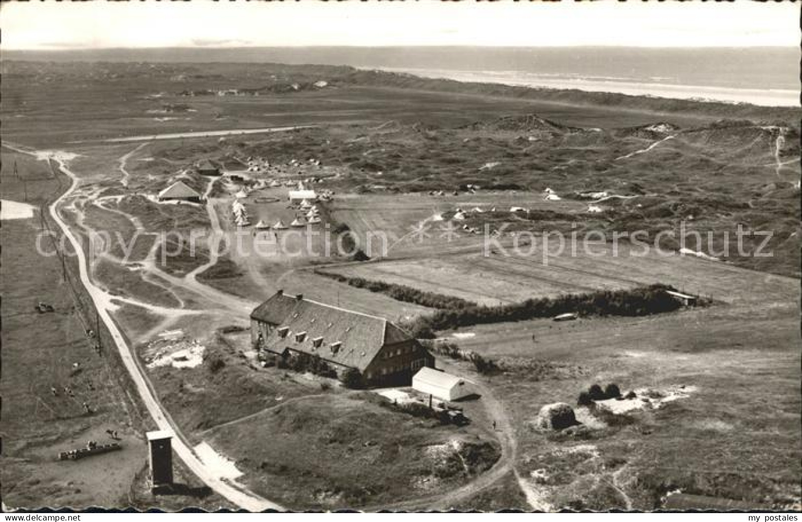 72189104 Langeoog Nordseebad Fliegeraufnahme Jugendherberge Mit Camping Langeoog - Langeoog