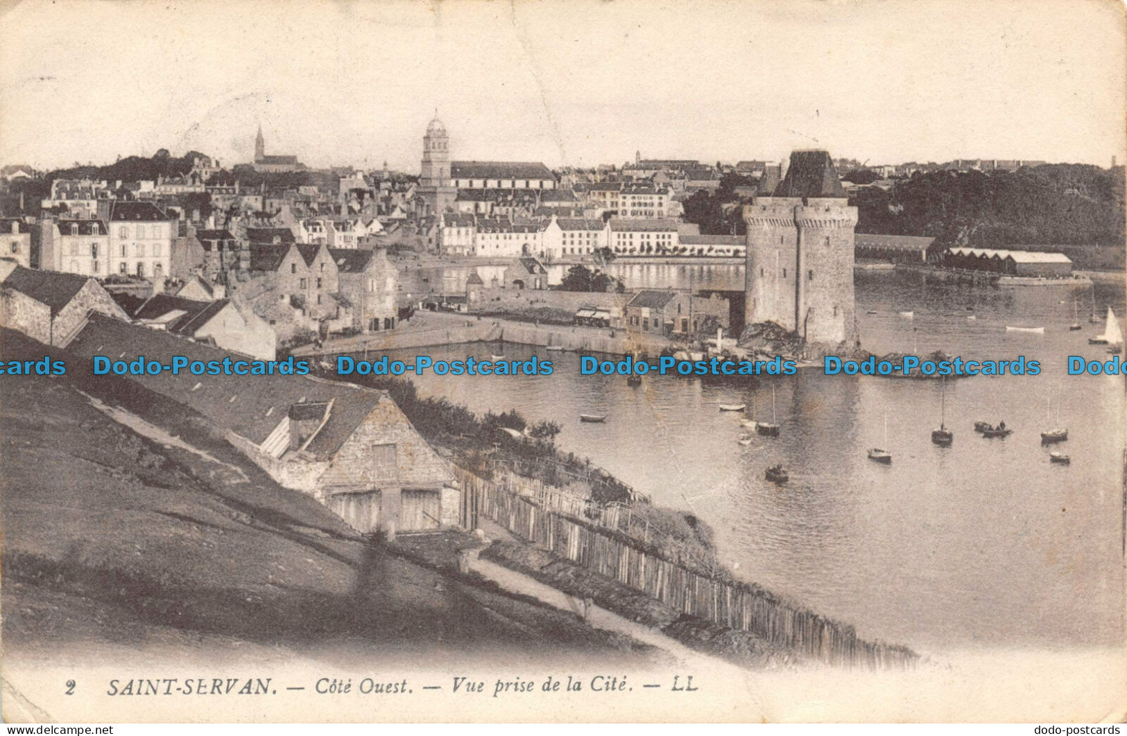 R110938 Saint Servan. Cote Ouest. Vue Prise De La Cite. LL. No 2. 1912. B. Hopki - Welt