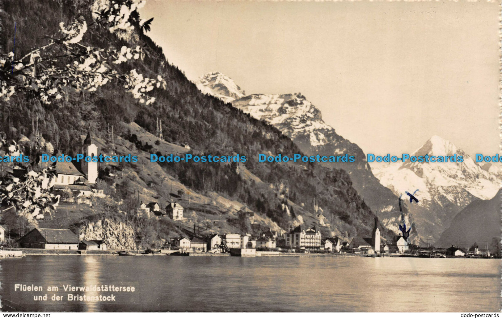 R112626 Fluelen Am Vierwaldstattersee Und Der Bristenstock. Photoglob. 1950 - Mundo