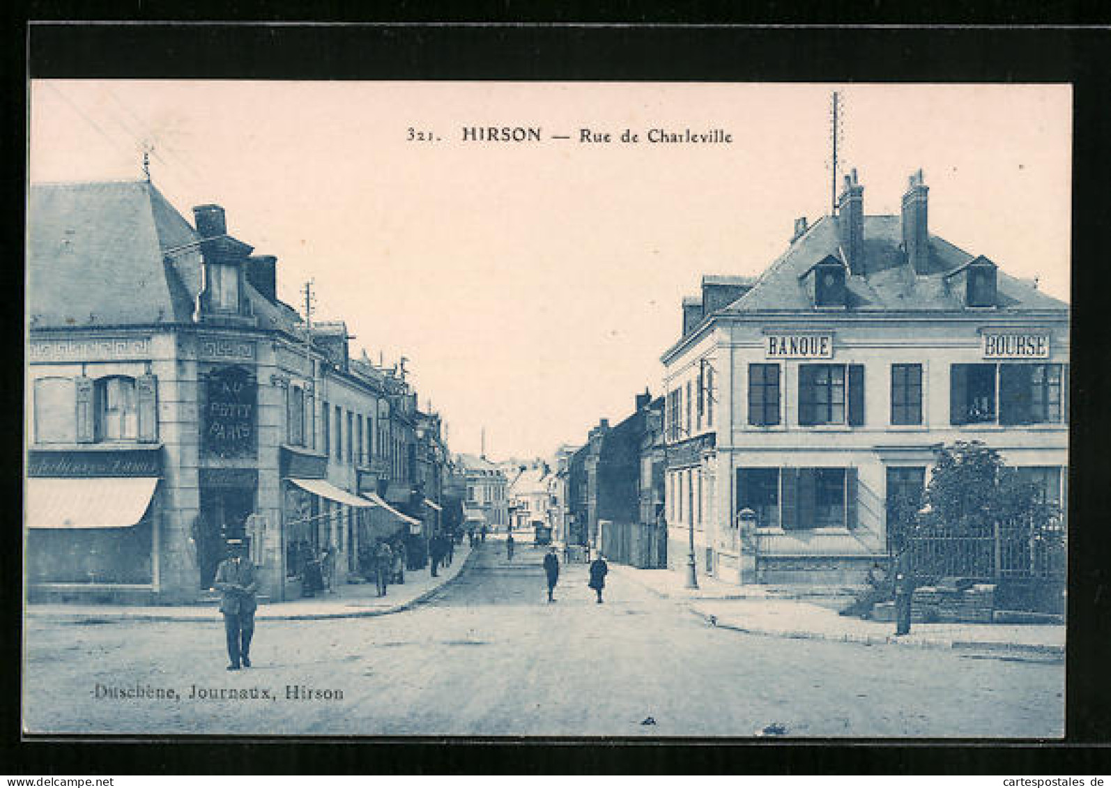 CPA Hirson, Rue De Charleville  - Hirson