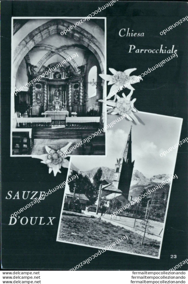 Bu348 Cartolina Sauze D'oulx Chiesa Parrocchiale Provincia Di Torino Piemonte - Sonstige & Ohne Zuordnung