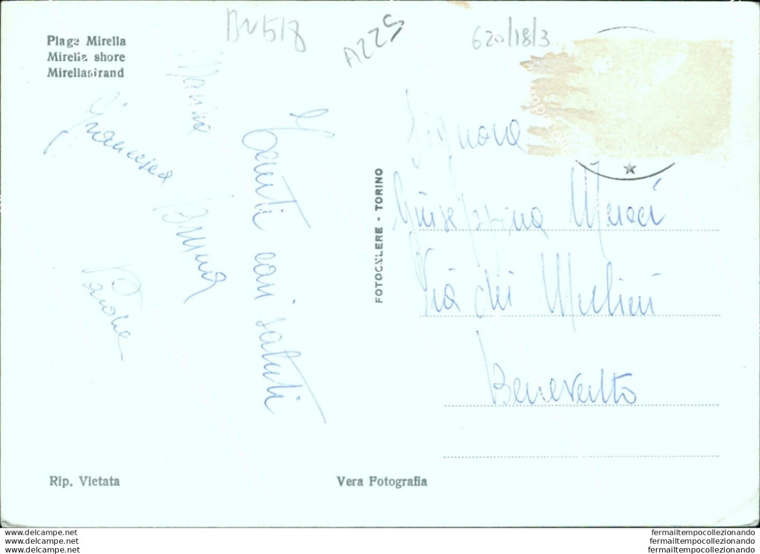 Bn518 Cartolina Roseto Degli Abruzzi Lido Mirella Provincia Di Teramo - Teramo