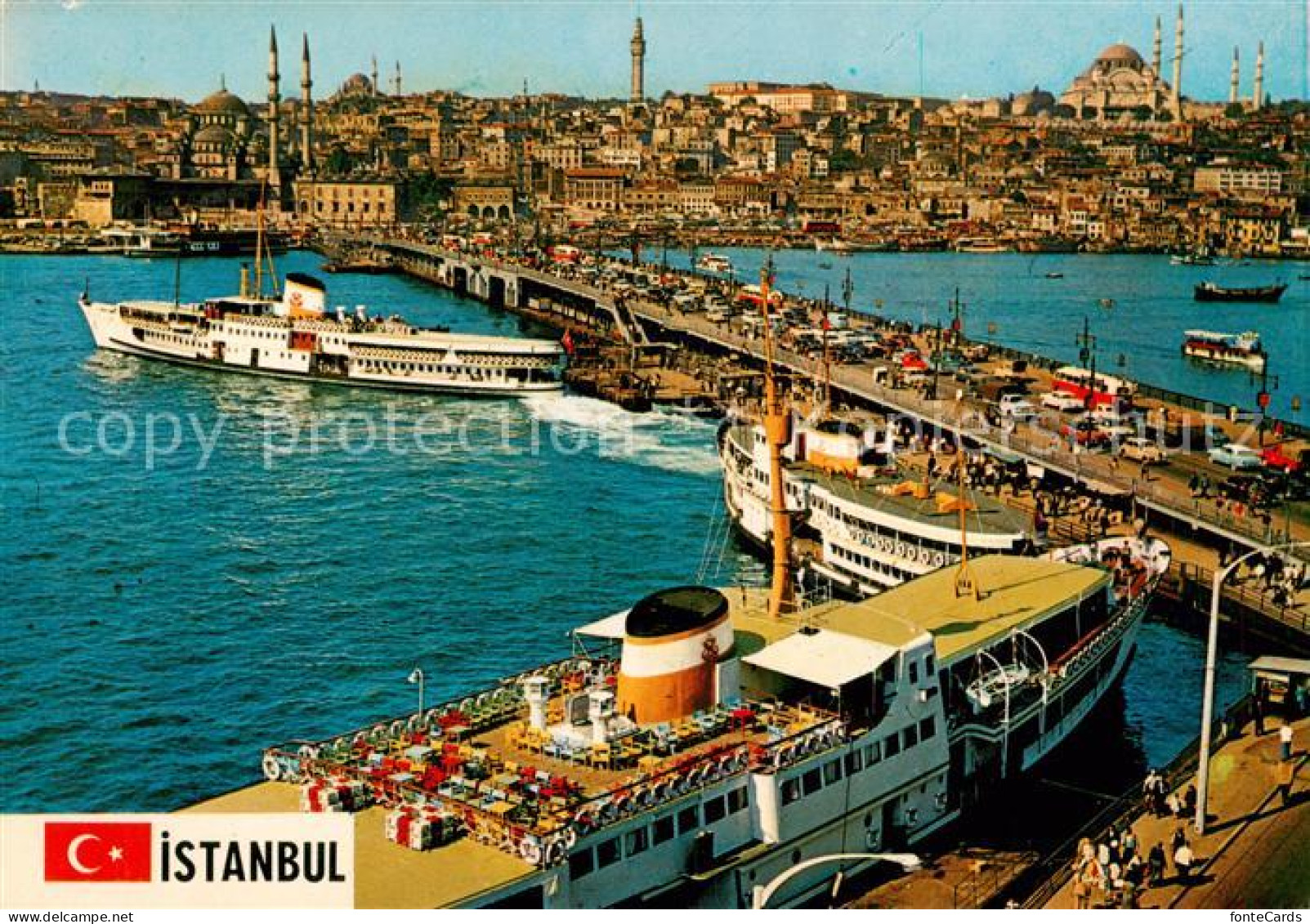 73843484 Istanbul Constantinopel TK Galata Bruecke Neue Moschee Und Sueleymaniye - Türkei