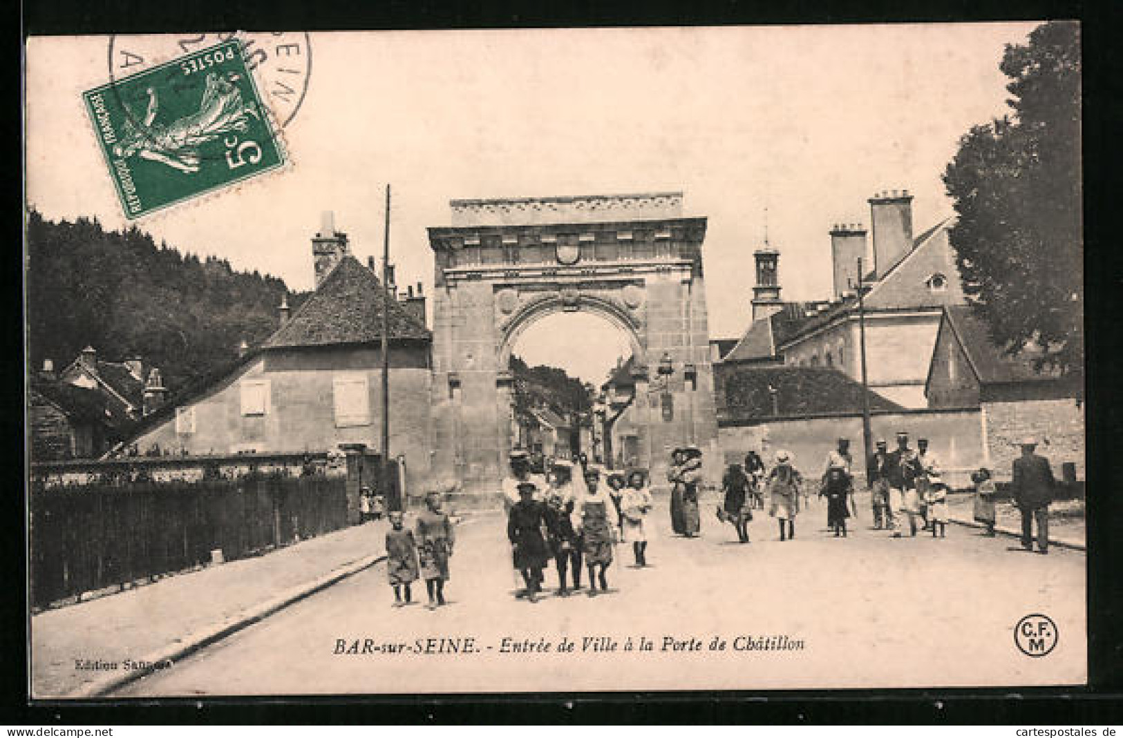 CPA Bar-sur-Seine, Entrée De Ville à La Porte De Chatillon  - Other & Unclassified