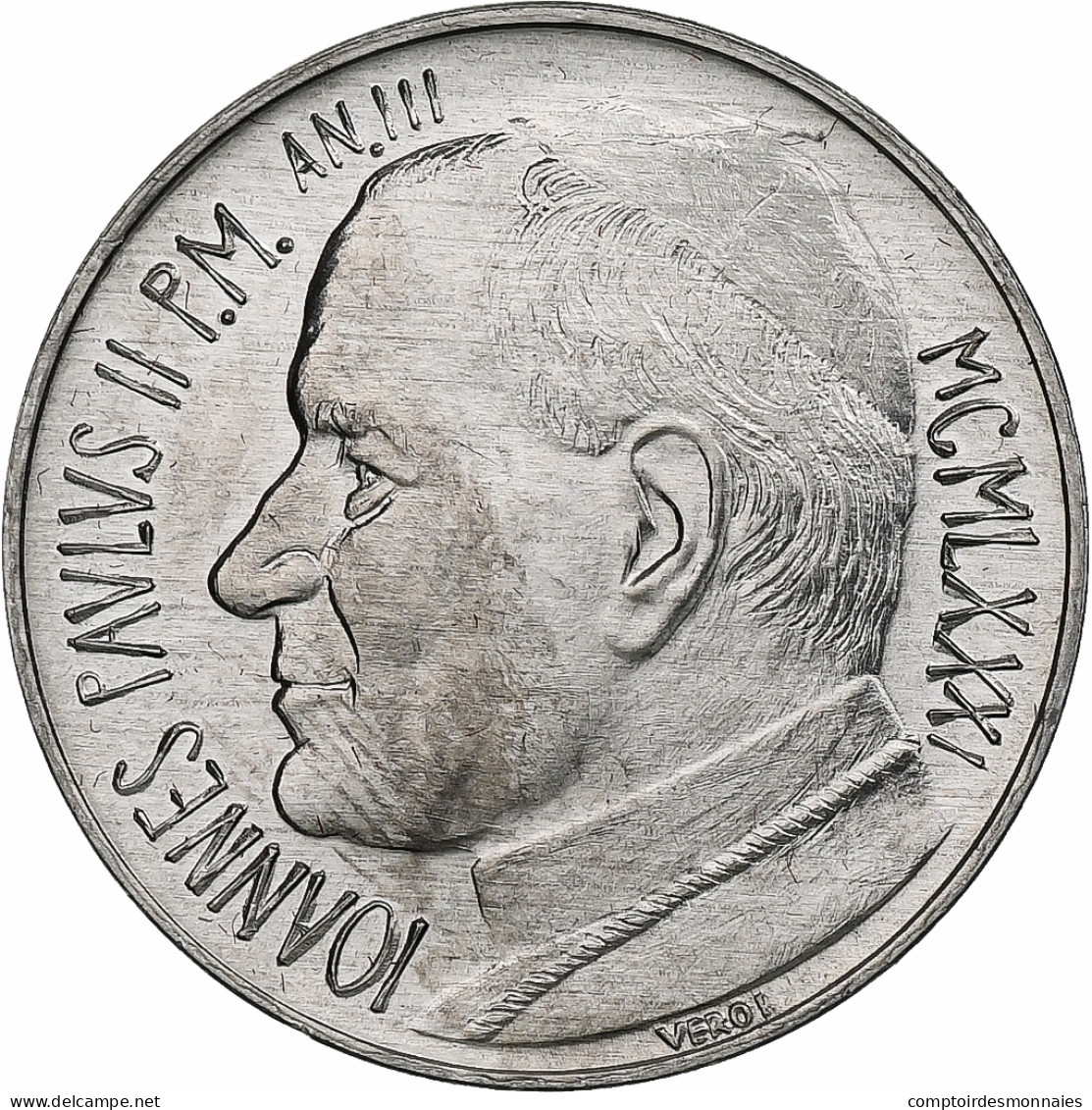 Vatican, John Paul II, 10 Lire, 1981 (Anno III), Rome, Aluminium, SPL+, KM:155 - Vatican