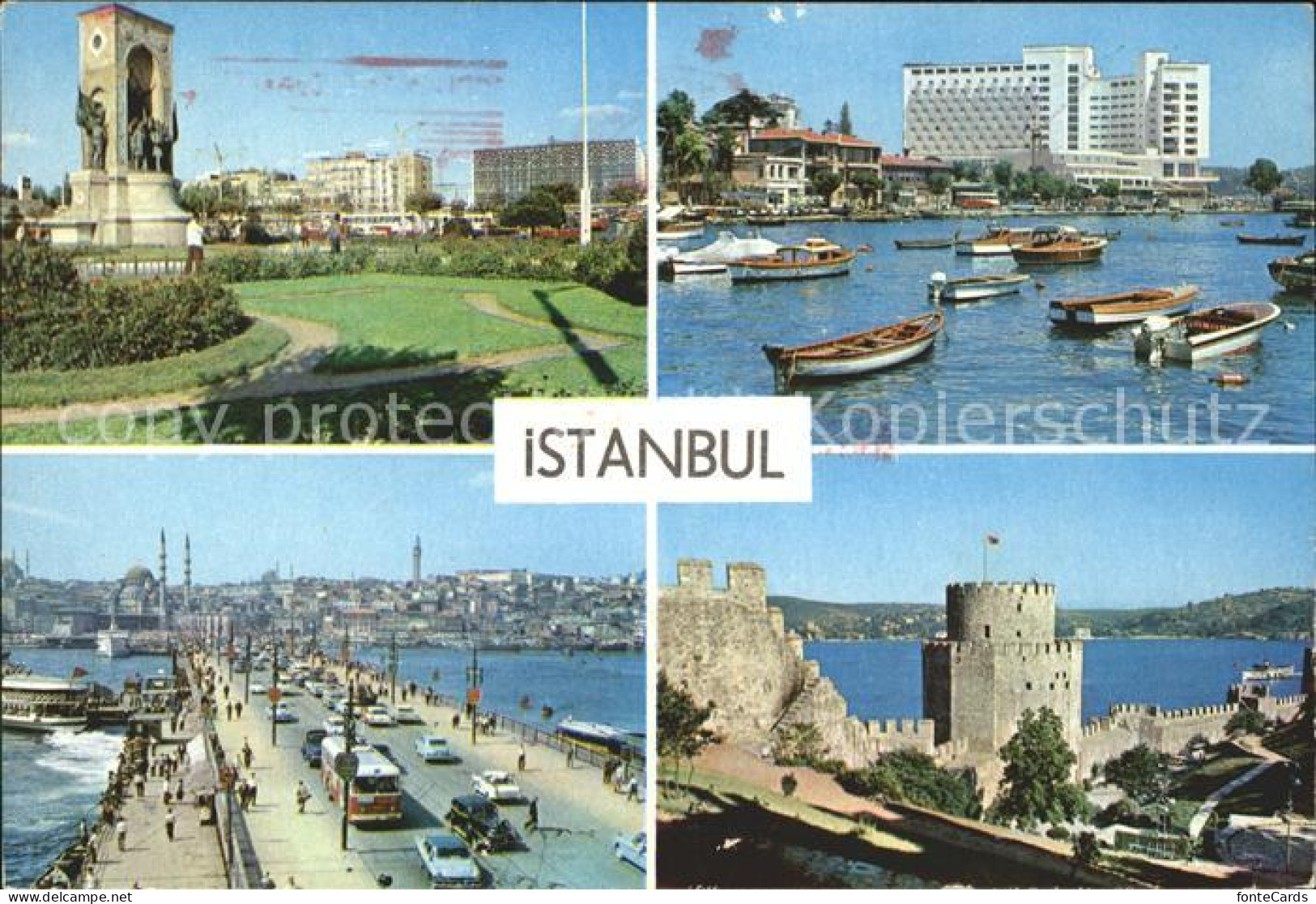 71842514 Istanbul Constantinopel Denkmal Boote Burg Galata Bruecke Istanbul - Türkei