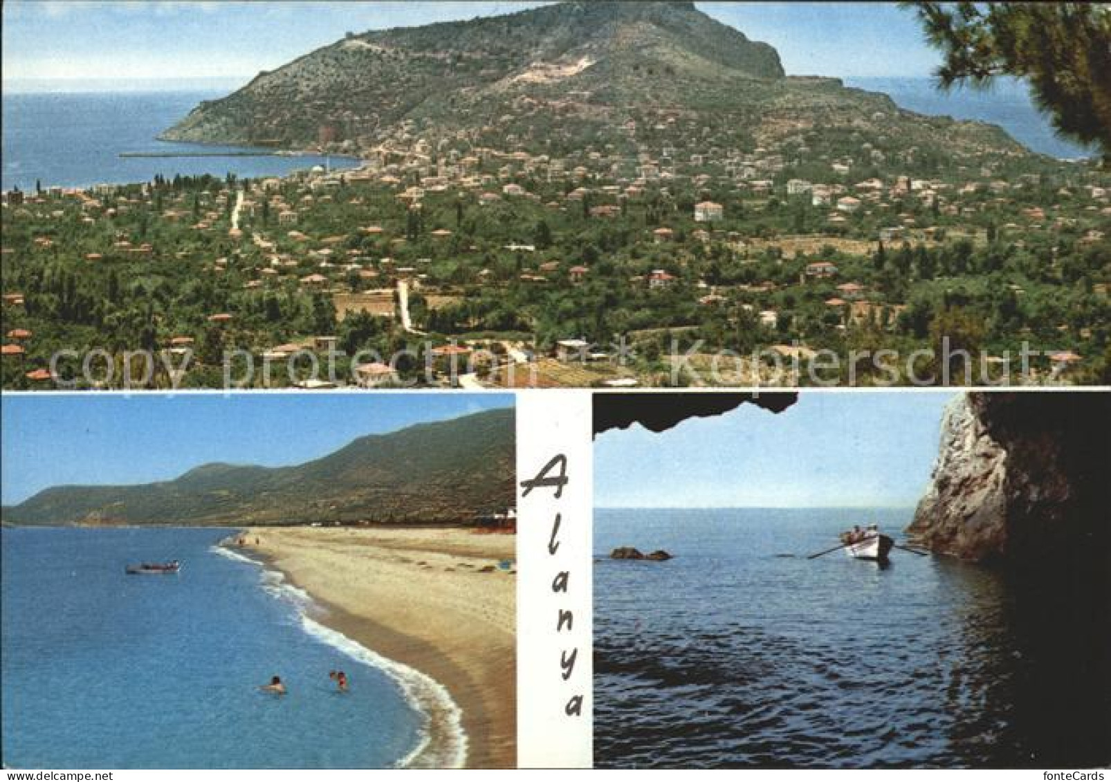 71842456 Alanya Strand Bucht Boot Orstansicht Alanya - Türkei