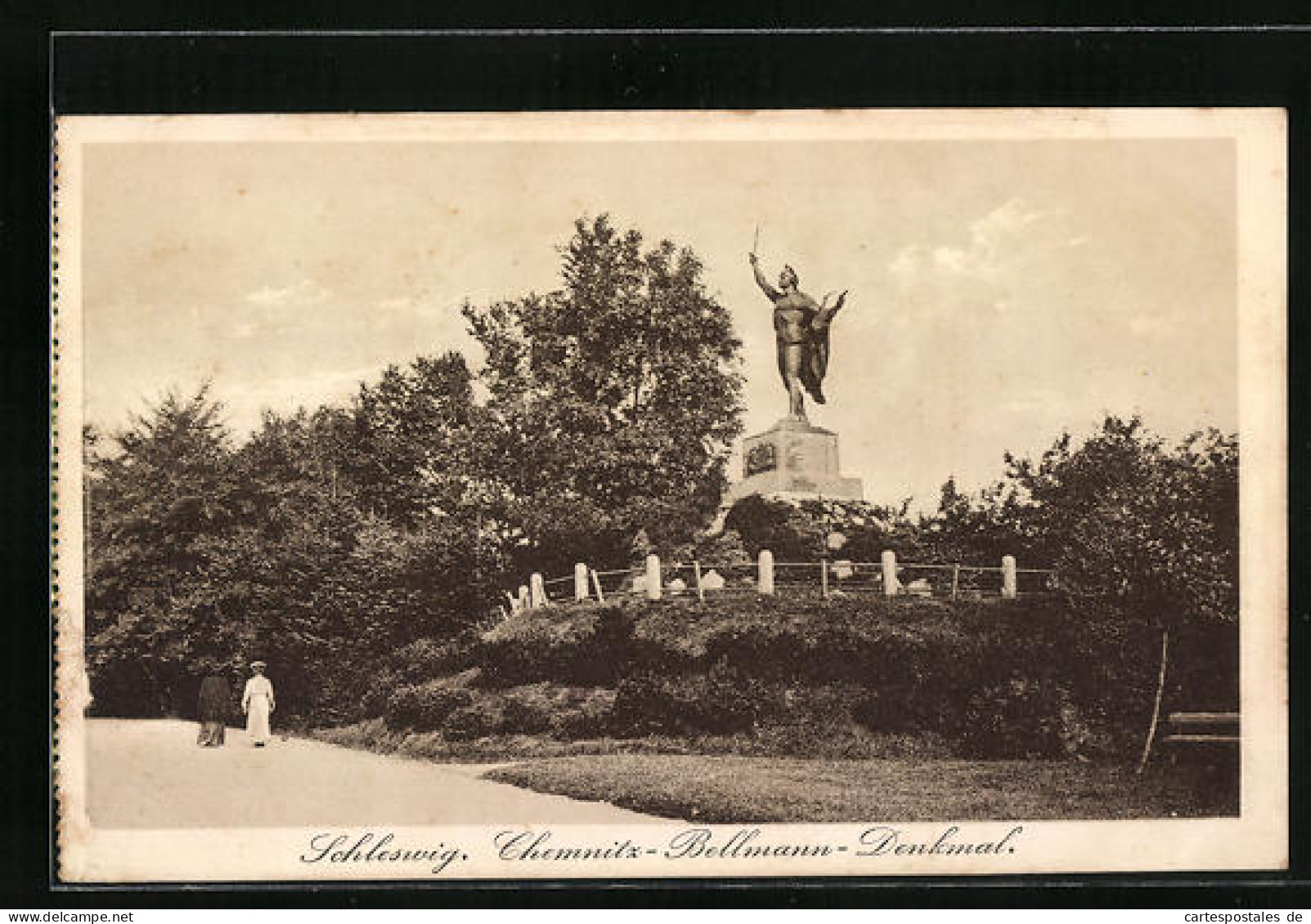 AK Schleswig, Chemnitz-Bellmann-Denkmal  - Schleswig