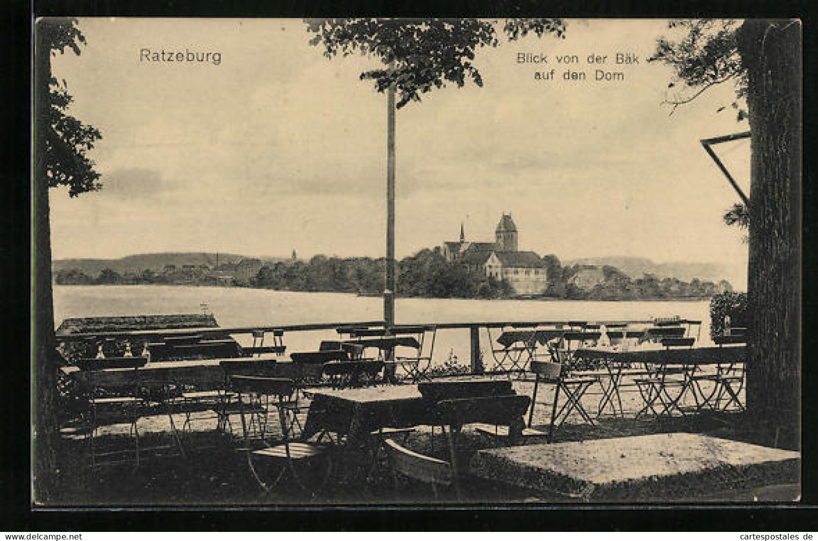 AK Ratzeburg, Blick Von Der Bäk Auf Den Dom  - Ratzeburg