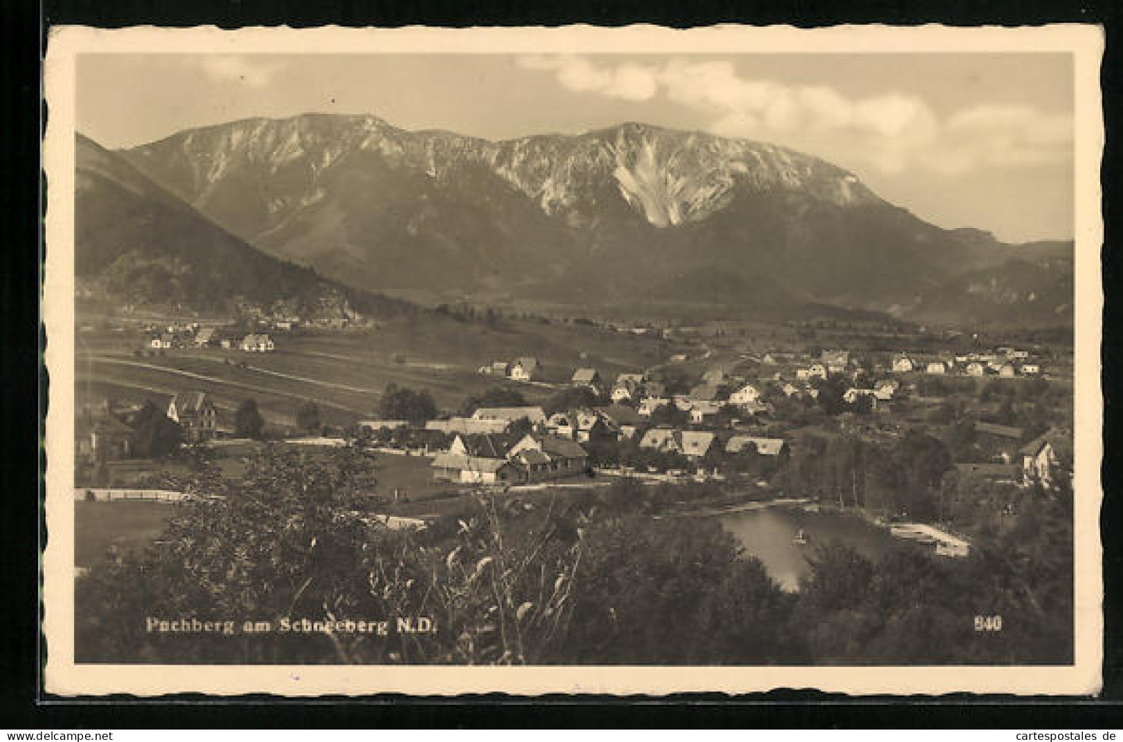 AK Puchberg Am Schneeberg, Panorama Mit Gebirgswand  - Otros & Sin Clasificación