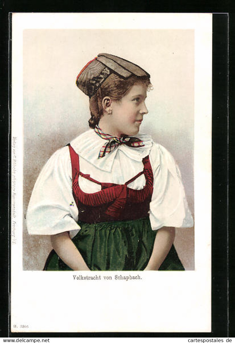 AK Schapbach, Junge Frau In Volkstracht Von Schapbach  - Costumes