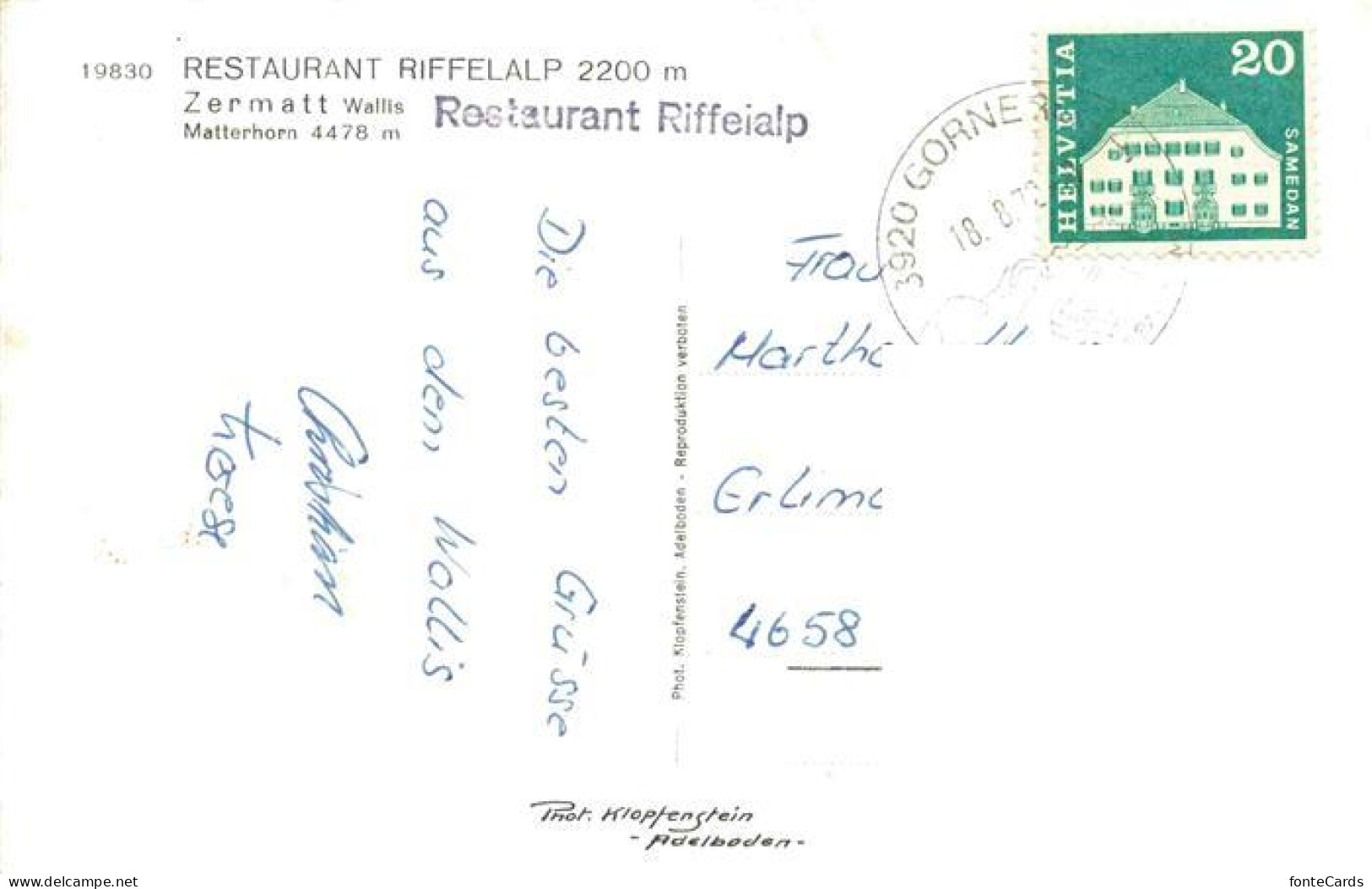 13977943 Zermatt_VS Restaurant Riffelalp Mit Matterhorn - Autres & Non Classés