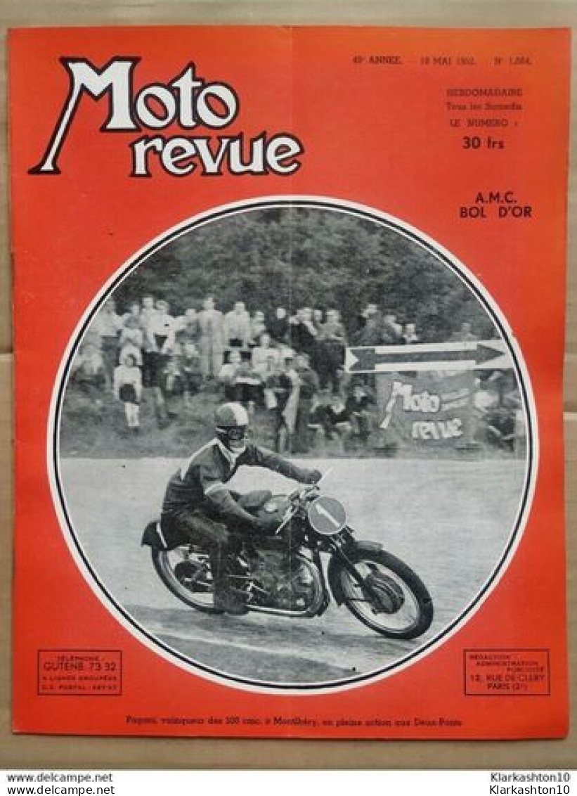 Moto Revue N 1084 A M C Bol D'or 10 Mai 1952 - Non Classés