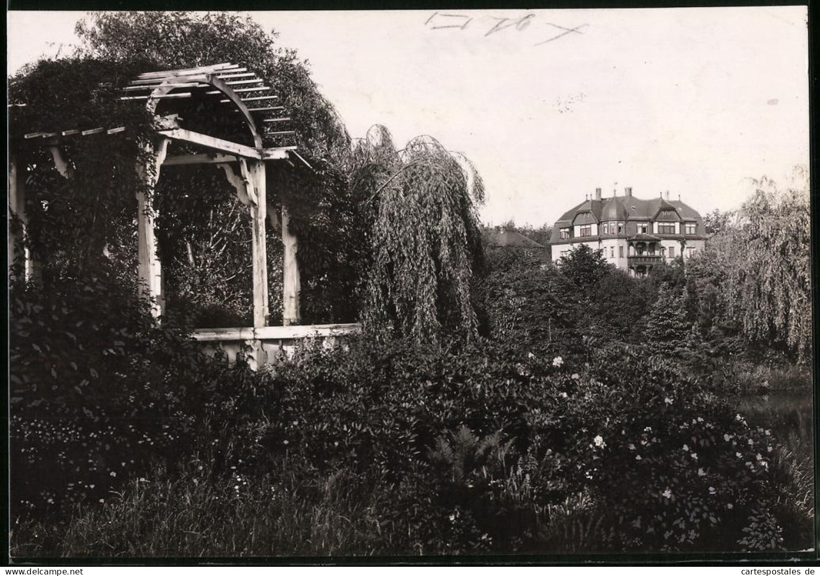 Fotografie Brück & Sohn Meissen, Ansicht Mittweida, Park Am Schwanenschlöschen  - Lieux