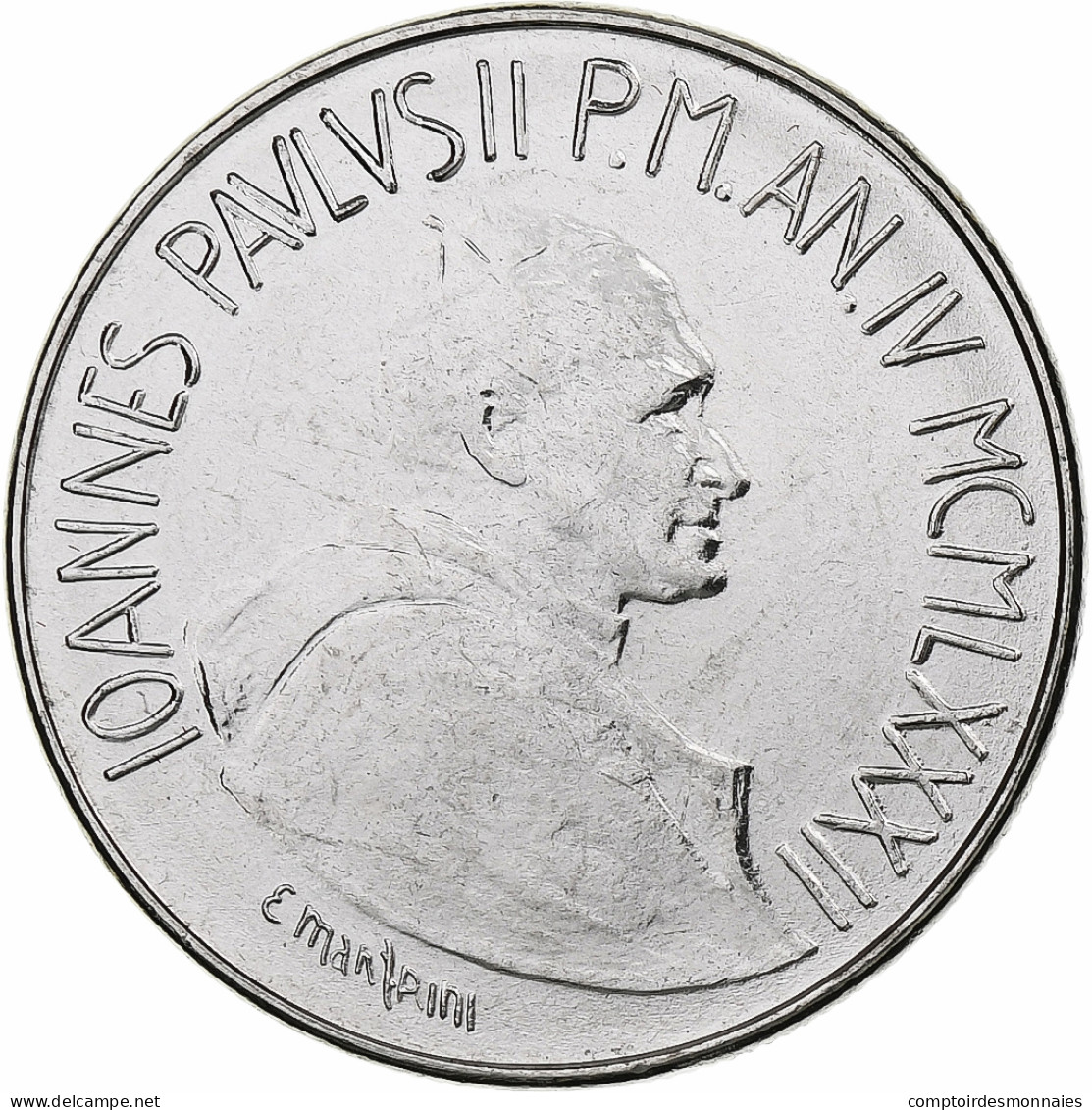 Vatican, John Paul II, 50 Lire, 1982 (Anno IV), Rome, Acier Inoxydable, SPL+ - Vatican