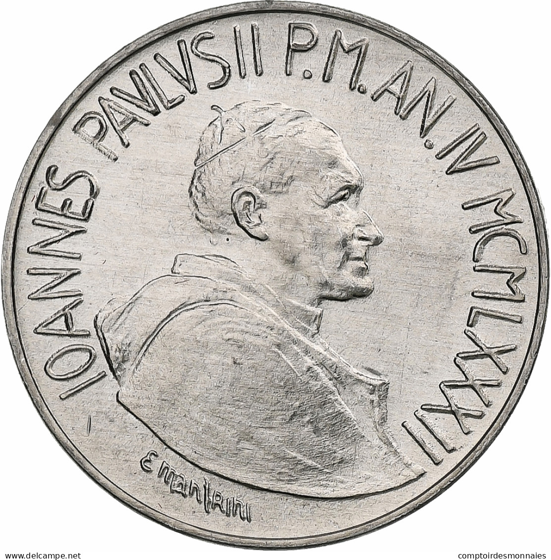 Vatican, John Paul II, 10 Lire, 1982 (Anno IV), Rome, Aluminium, SPL+, KM:161 - Vatican