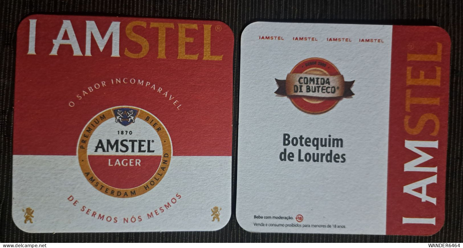 AMSTEL BRAZIL BREWERY  BEER  MATS - COASTERS # Bar Botequim De Lourdes Front And Verse - Sous-bocks