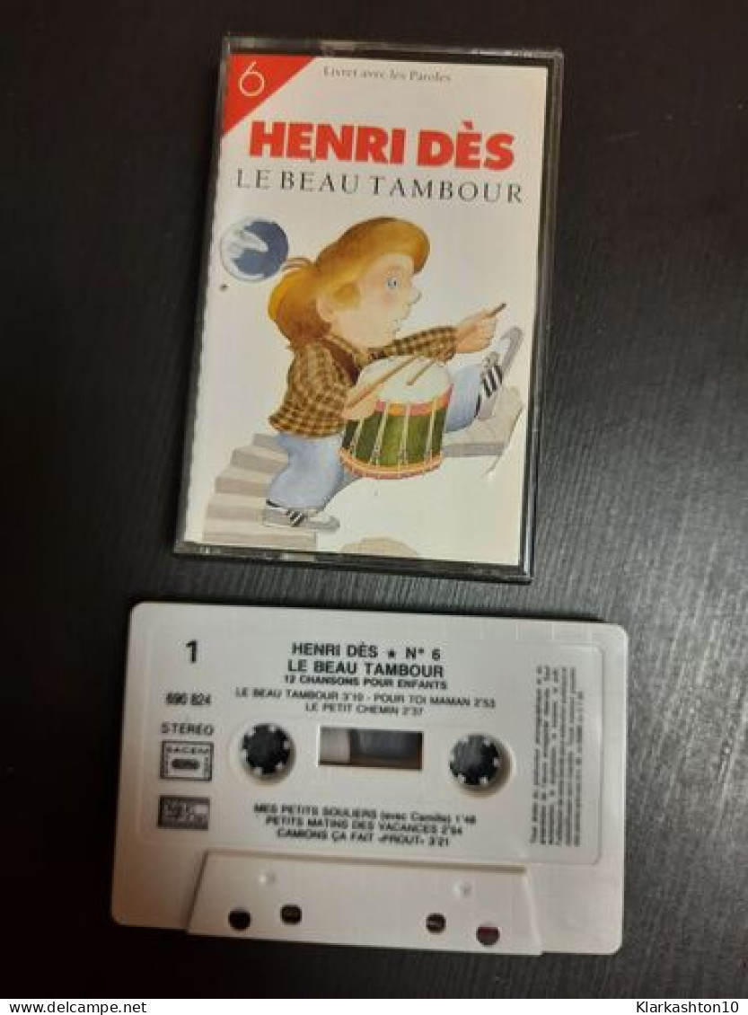 K7 Audio : Henri Dès N° 6 - Le Beau Tambour - Cassettes Audio