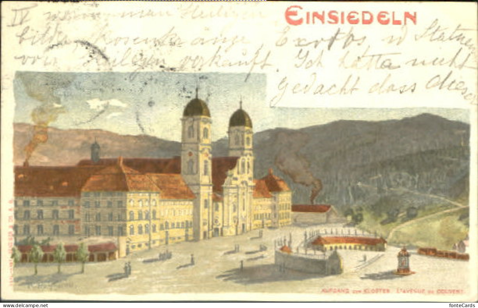 10581985 Einsiedeln SZ Einsiedeln KuenstlerK. Dussault Kloster X 1898 Einsiedeln - Sonstige & Ohne Zuordnung