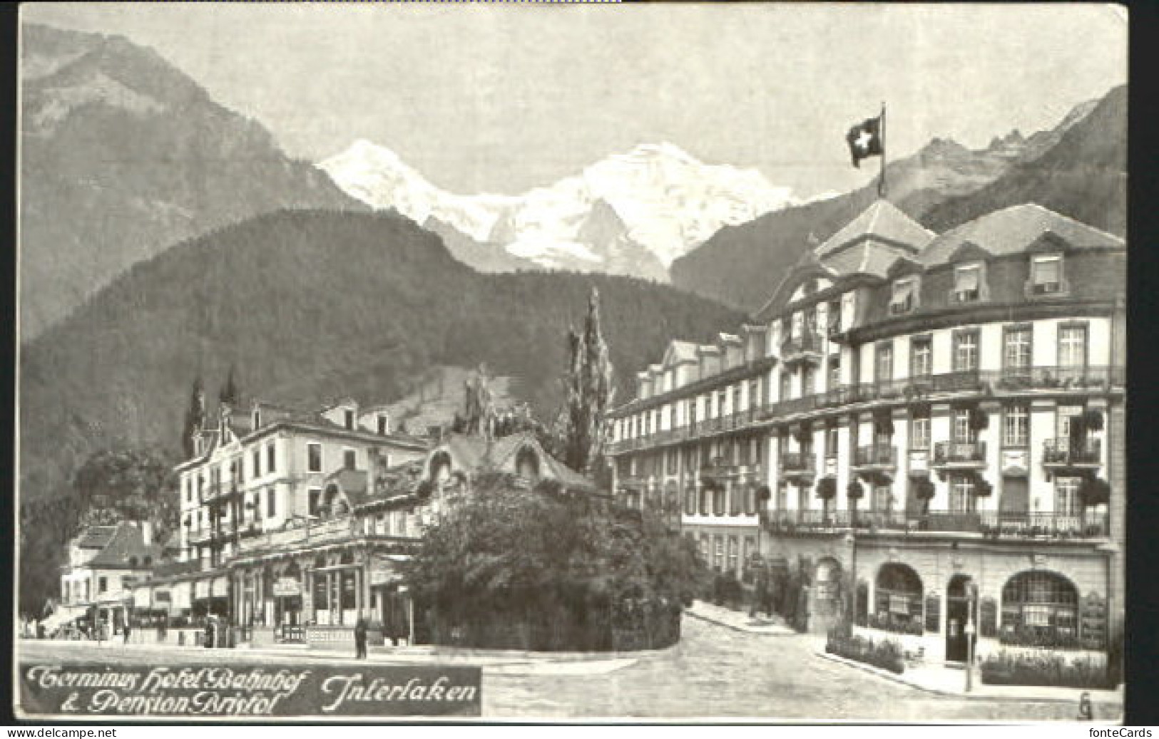 10581878 Interlaken BE Interlaken Hotel Pension Ungelaufen Ca. 1920 Interlaken B - Sonstige & Ohne Zuordnung