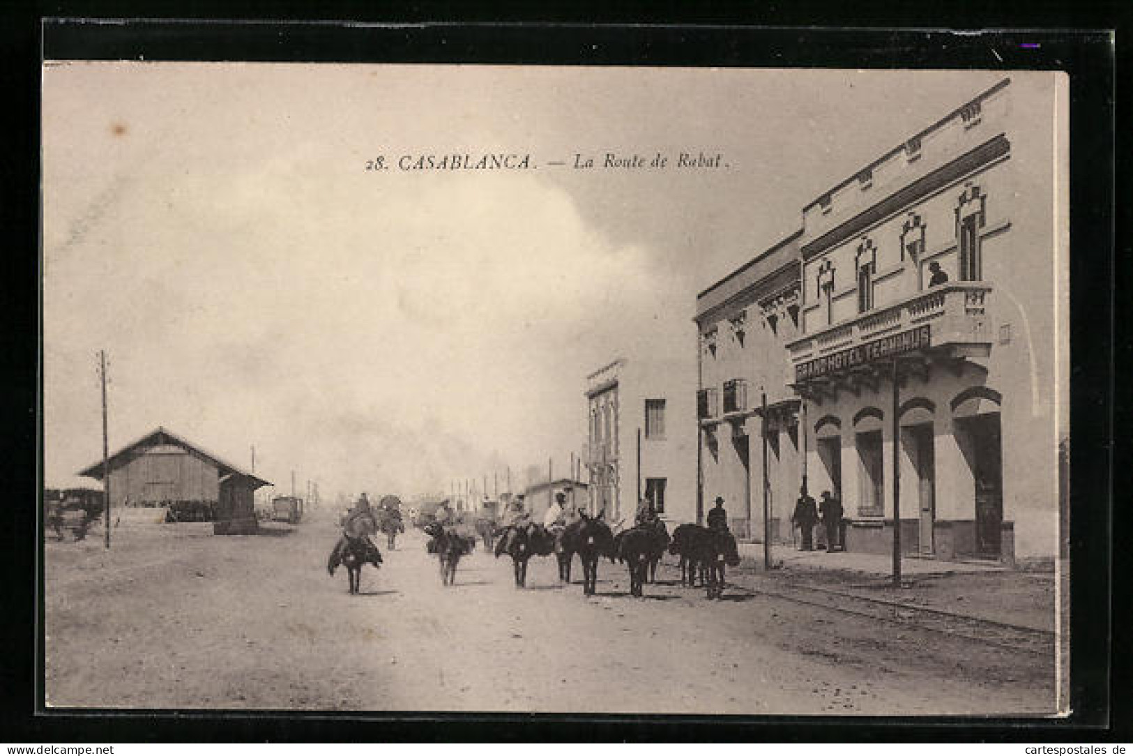 CPA Casablanca, La Route De Rabat, Grand Hotel Terminus  - Rabat