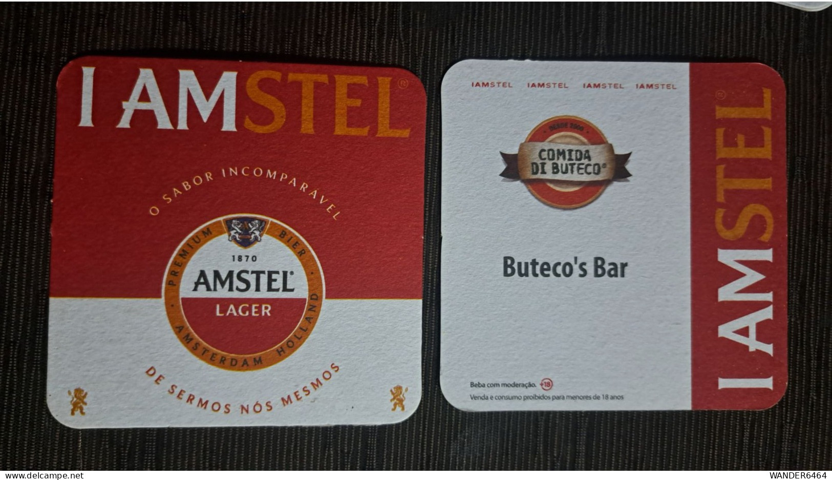 AMSTEL BRAZIL BREWERY  BEER  MATS - COASTERS # Bar BUTECO S  Front And Verse - Beer Mats