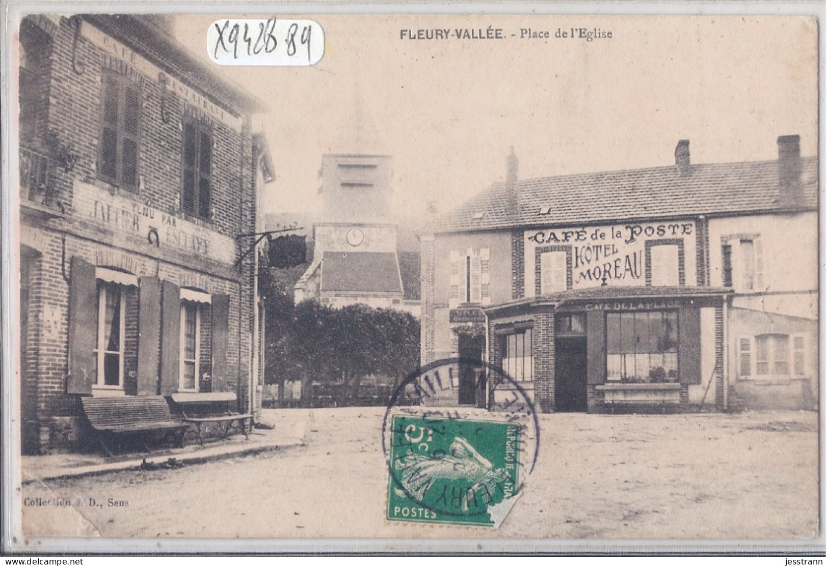 FLEURY-VALLEE- PLACE DE L EGLISE- CAFE DE LA POSTE- HOTEL MOREAU - Sonstige & Ohne Zuordnung