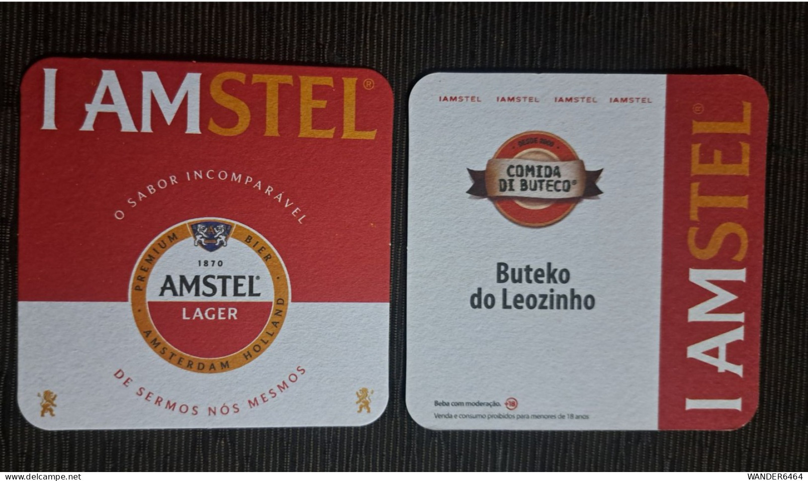 AMSTEL BRAZIL BREWERY  BEER  MATS - COASTERS # Bar  Buteco  Do LEOZINHO Front And Verse - Beer Mats