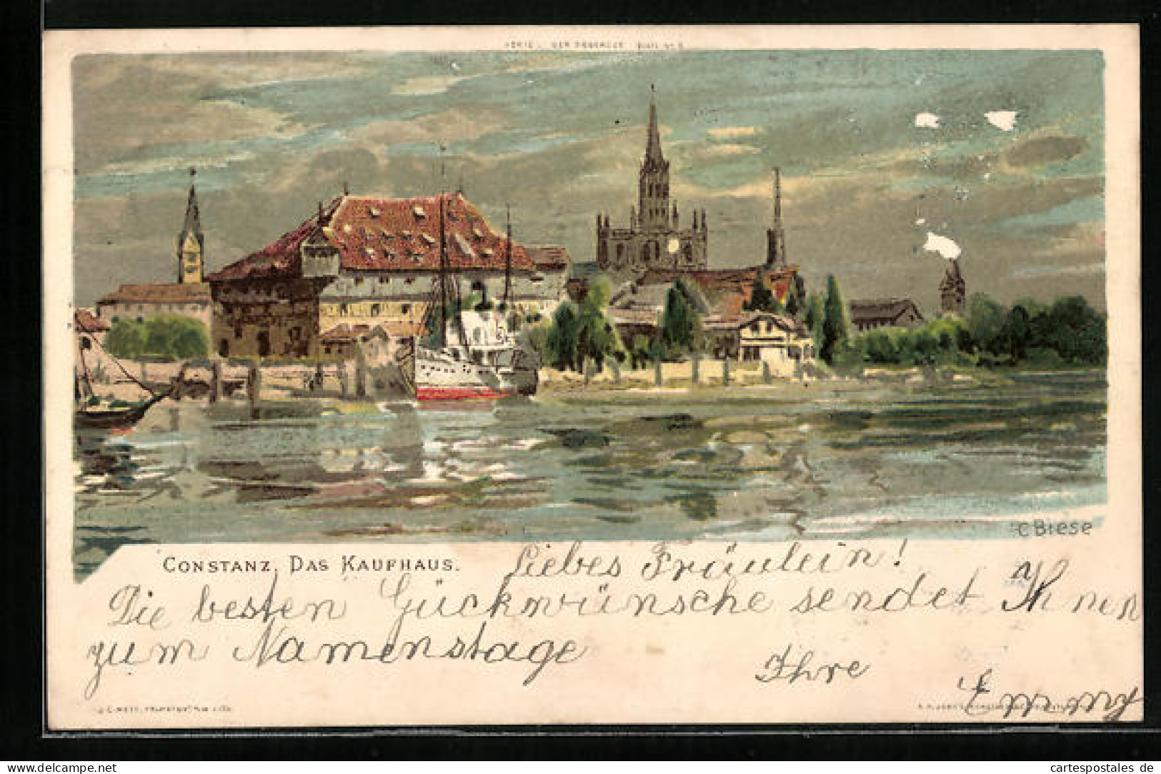 Künstler-AK Carl Biese: Konstanz, Das Kaufhaus  - Sonstige & Ohne Zuordnung