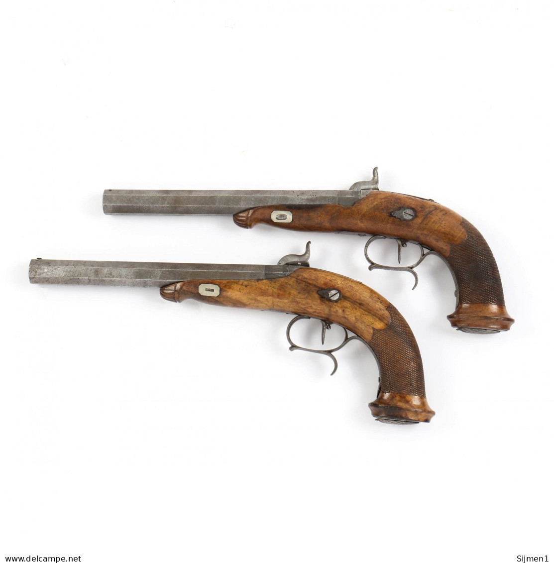 Matched Pair of Belgian Dueling Pistols
