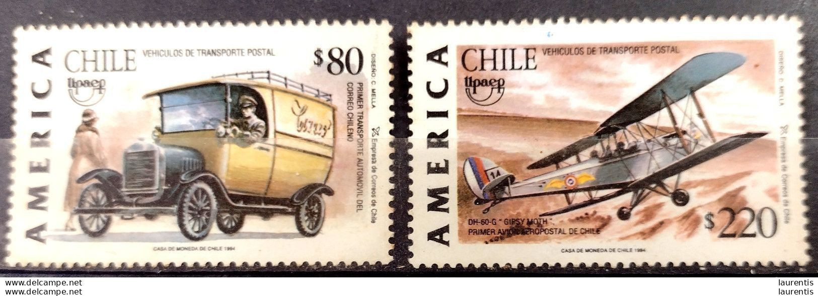 D7467. Trucks - Camions - Airplanes - Avions -  UPAEP - Post - Chile Yv 1228-29 MNH - 1,50 (4) - Trucks