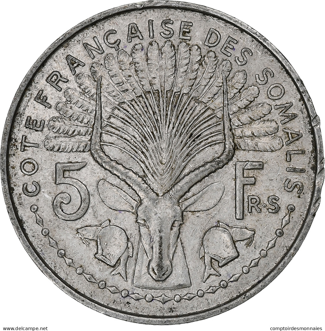 Côte Française Des Somalis, 5 Francs, 1948, Monnaie De Paris, Aluminium, TTB - Djibouti