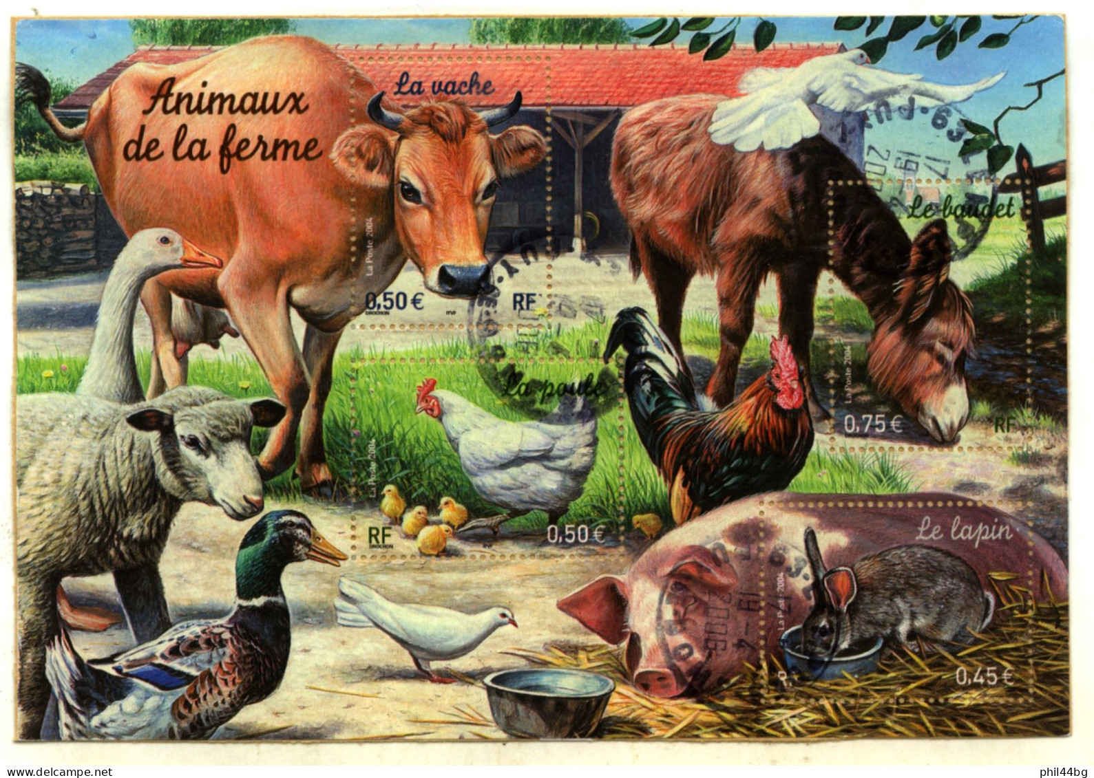 Bloc De France - " ANIMAUX DE LA FERME" - 2004 - Oblitéré, Sur Papier - 054 - Ongebruikt