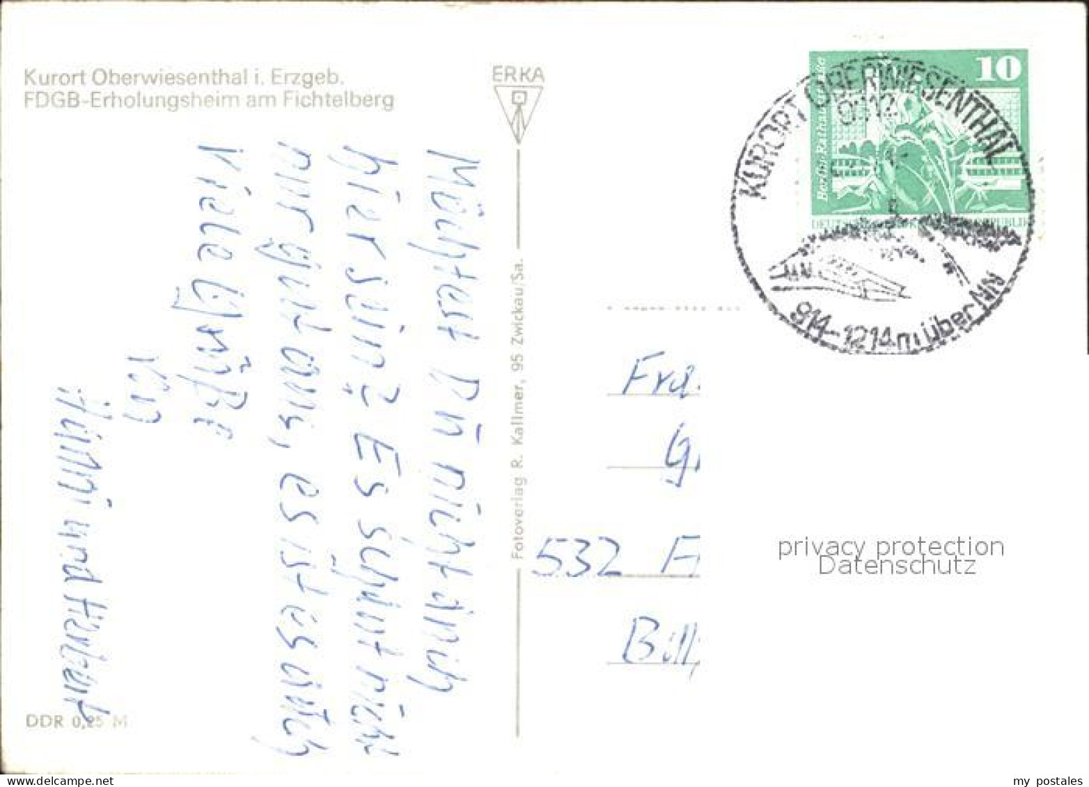 72183343 Oberwiesenthal Erzgebirge Erholungsheim Fichtelberg Oberwiesenthal - Oberwiesenthal