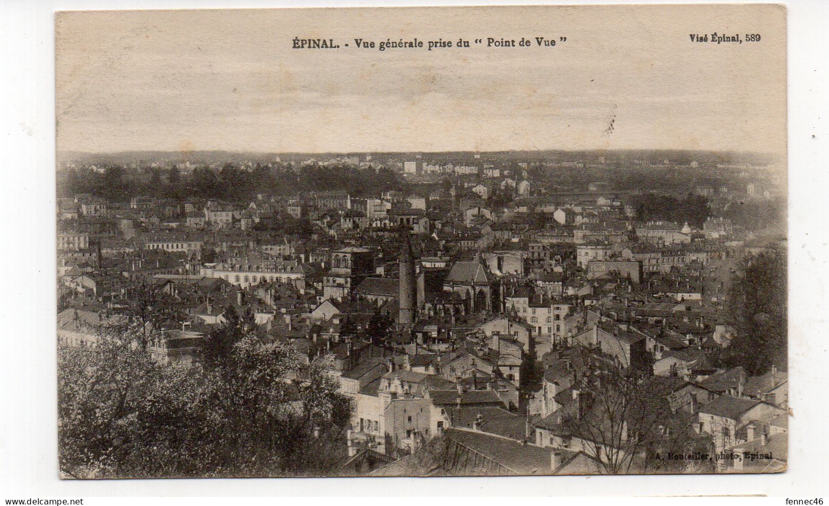 88 - EPINAL - Vue Générale Prise Du " Point De Vue" - 1917 (L160) - Epinal