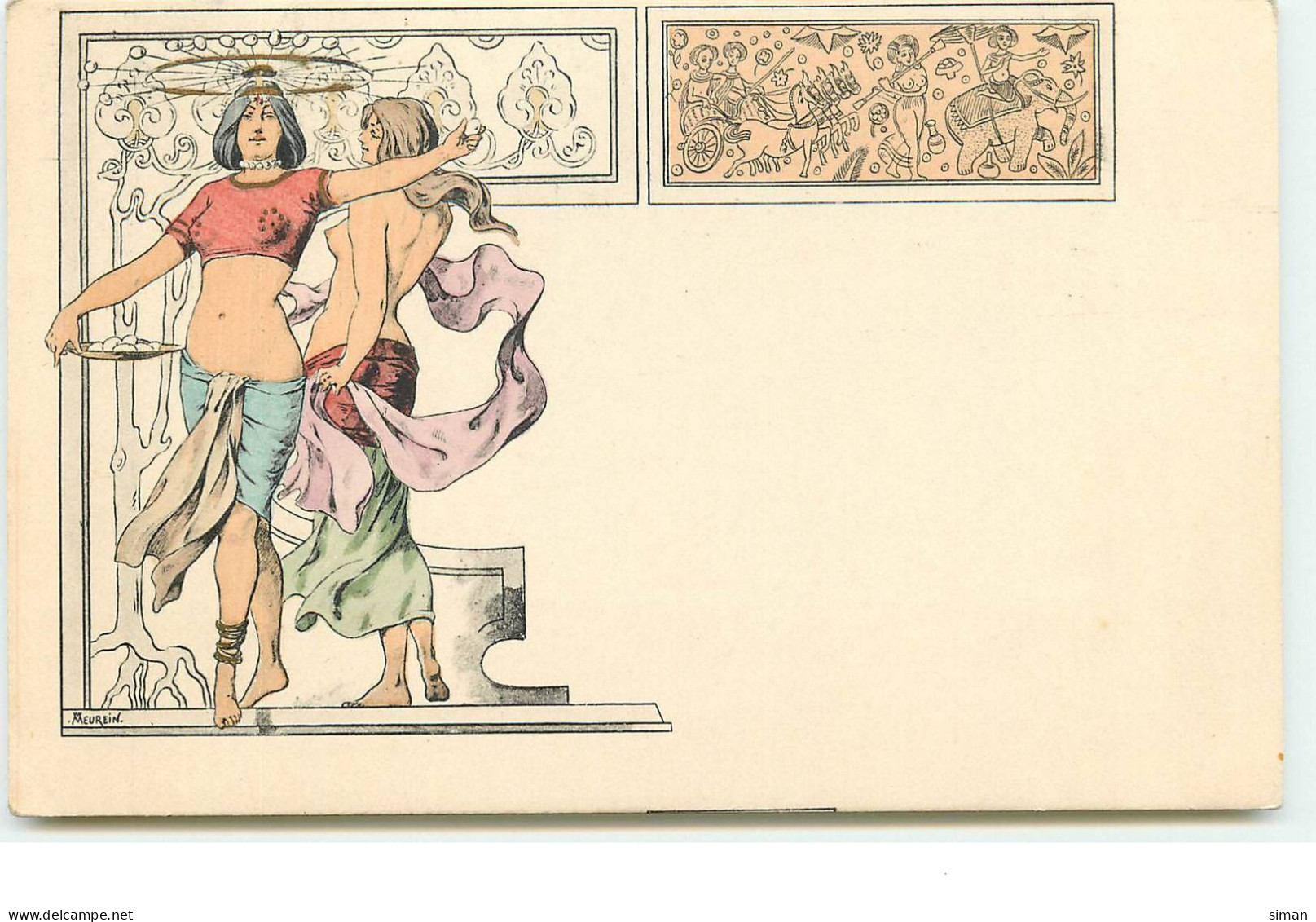N°16308 - Art Nouveau - Meurein - Deux Femmes Dansant - Nu - Autres & Non Classés