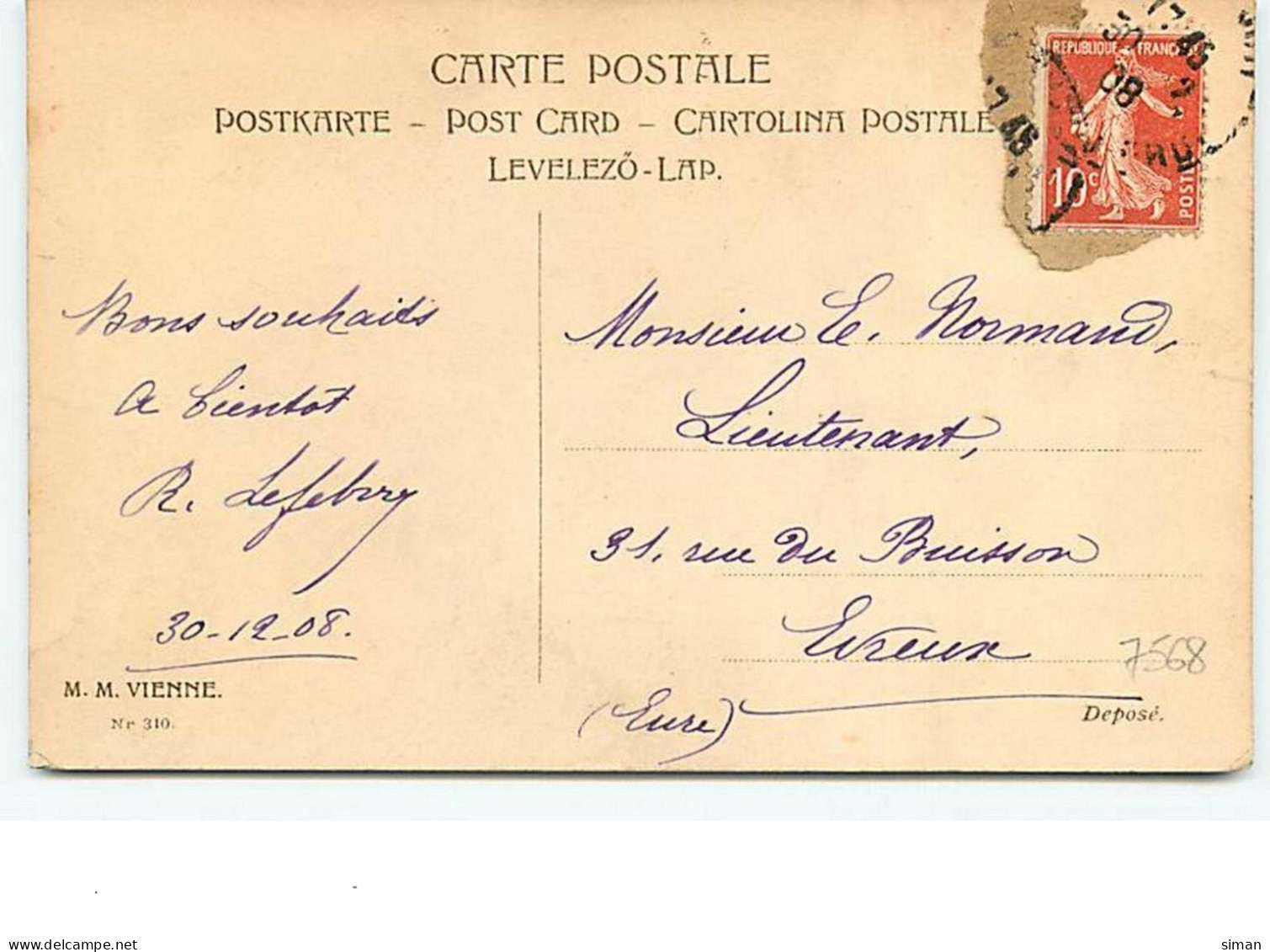 N°7568 - Carte Illustrateur - Ethel Parkinson - MM Vienne N°310 - Art Nouveau - Femme - Parkinson, Ethel