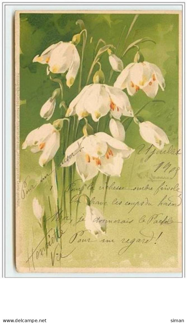 N°3069 - Catharina Klein - Fleurs Blanches - Meissner - Klein, Catharina