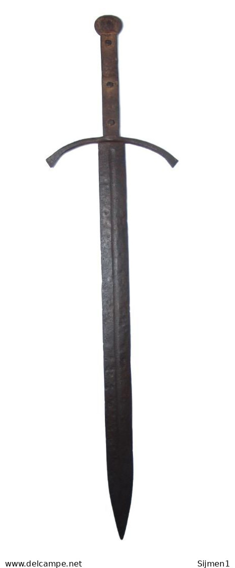 Choice Iron Long Sword With Crescent Guard And Pommel - Blankwaffen