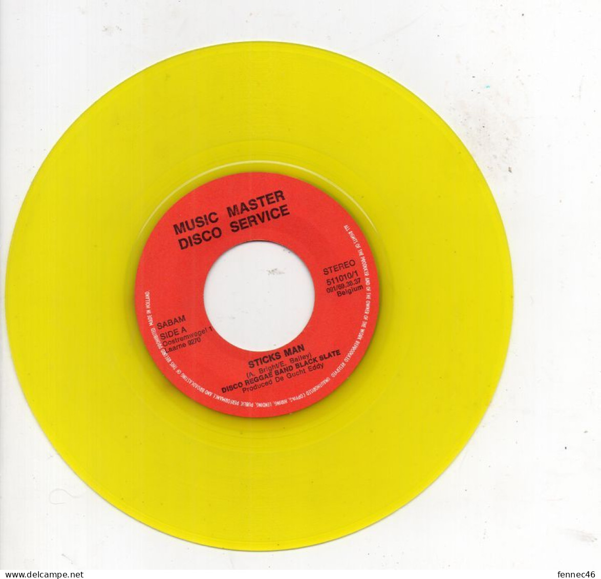 *  (vinyle - 45t) -  Disco Reggae & Black Slate - Sticks Man / Robber Man In Dub - Reggae