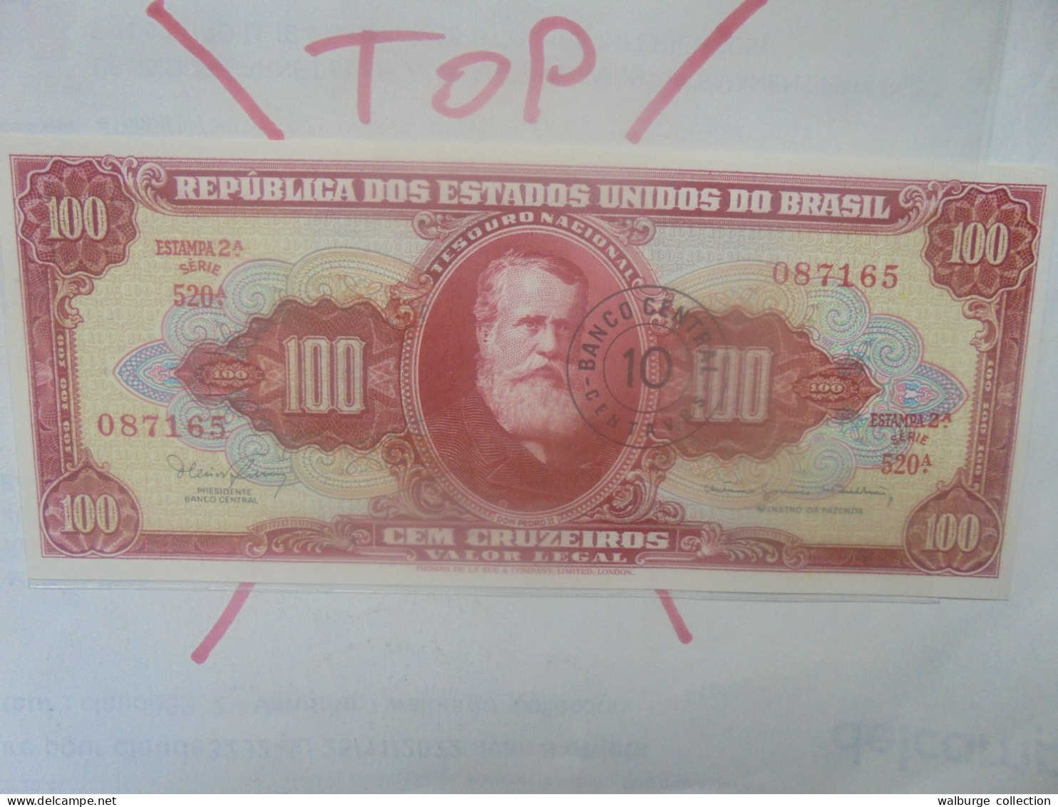 BRESIL 10 CENTAVOS Sur 100 CRUZEIROS 1966-67 Neuf (B.33) - Brésil