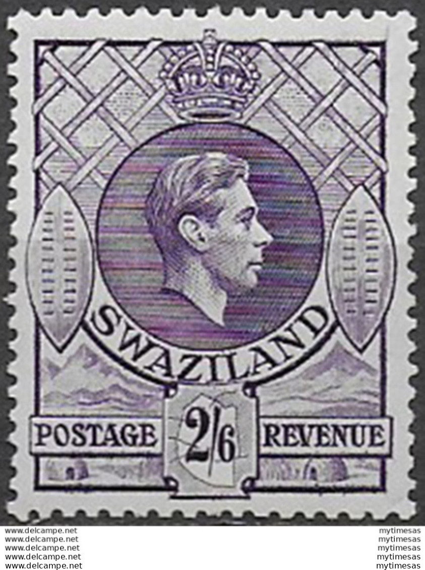 1943 Swaziland Giorgio VI 2/6s. Violet 1v. MNH SG. N. 36a - Autres & Non Classés