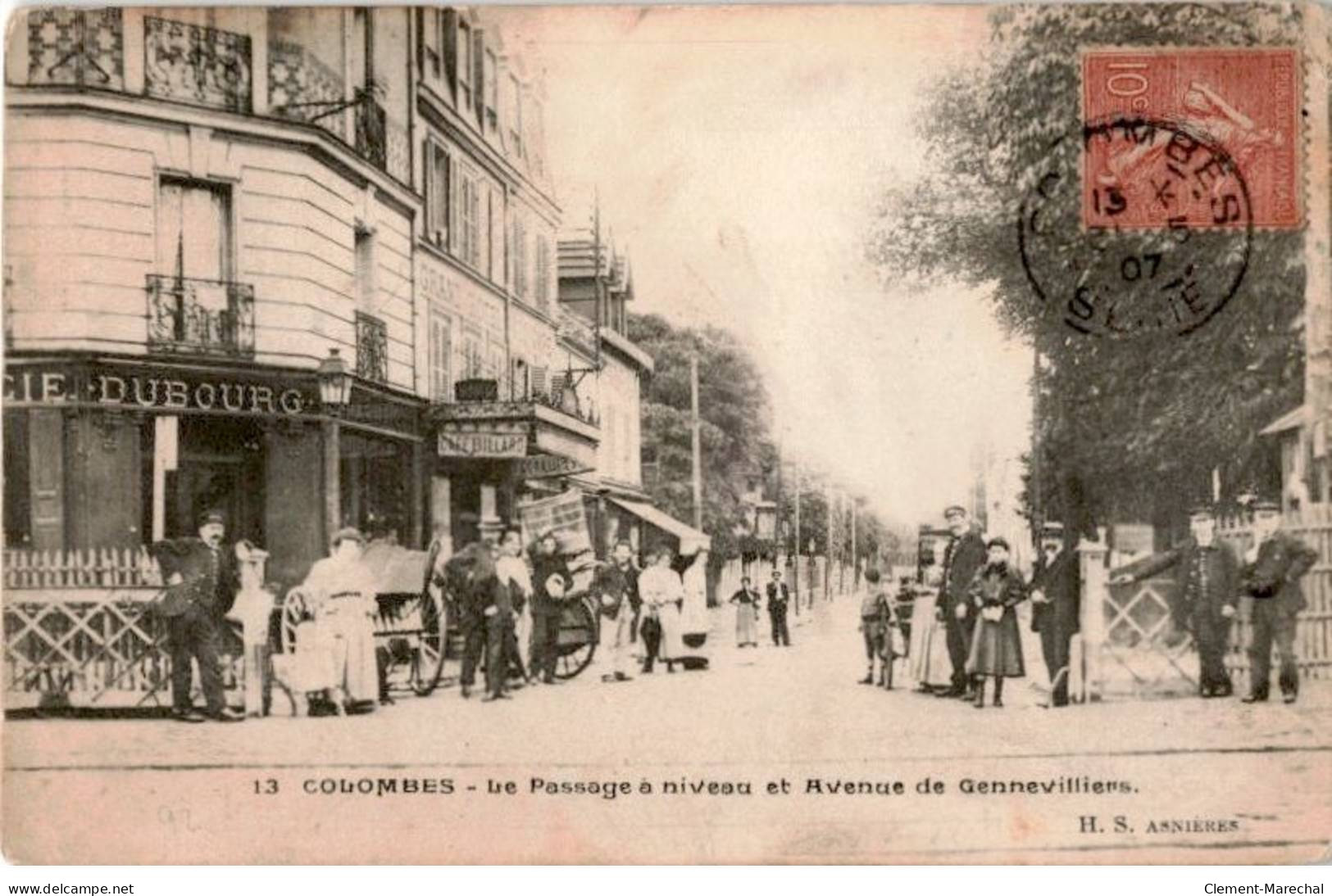 COLOMBES: Le Passage à Niveau Et Avenue De Gennevilliers - Très Bon état - Colombes