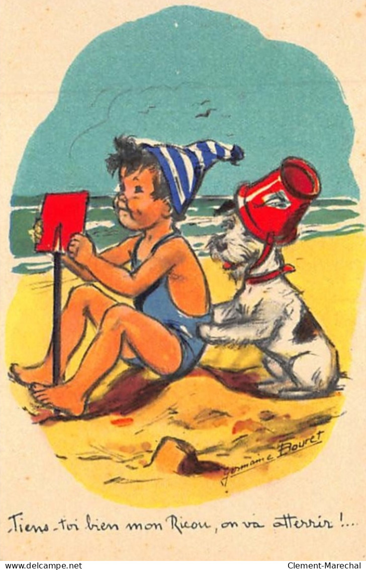 BOURET Germaine : MD 625 - Enfant Et Chien A  La Plage - Très Bon état - Bouret, Germaine