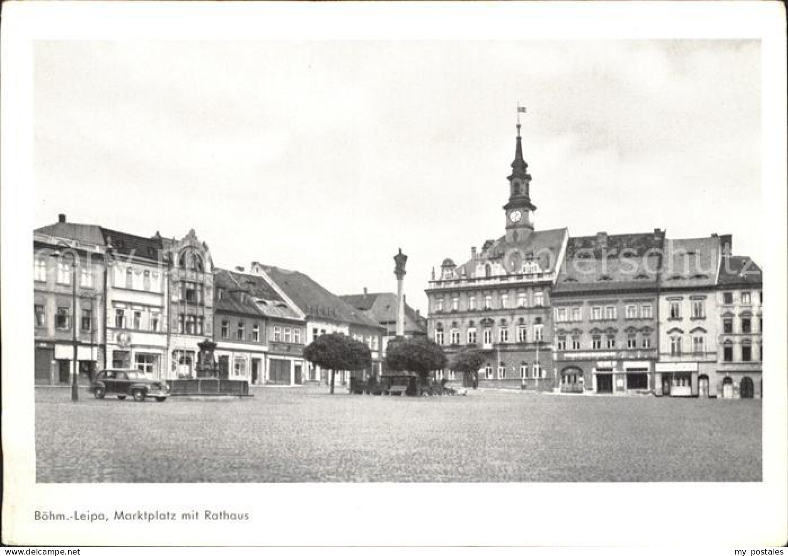 72181007 Leipa Boehmen Marktplatz Mit Rathaus Leipa Boehmen - Tsjechië