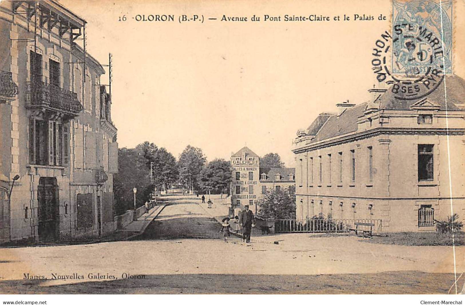 OLORON - Avenue Du Pont Sainte Claire Et Le Palais De Justice - Très Bon état - Oloron Sainte Marie