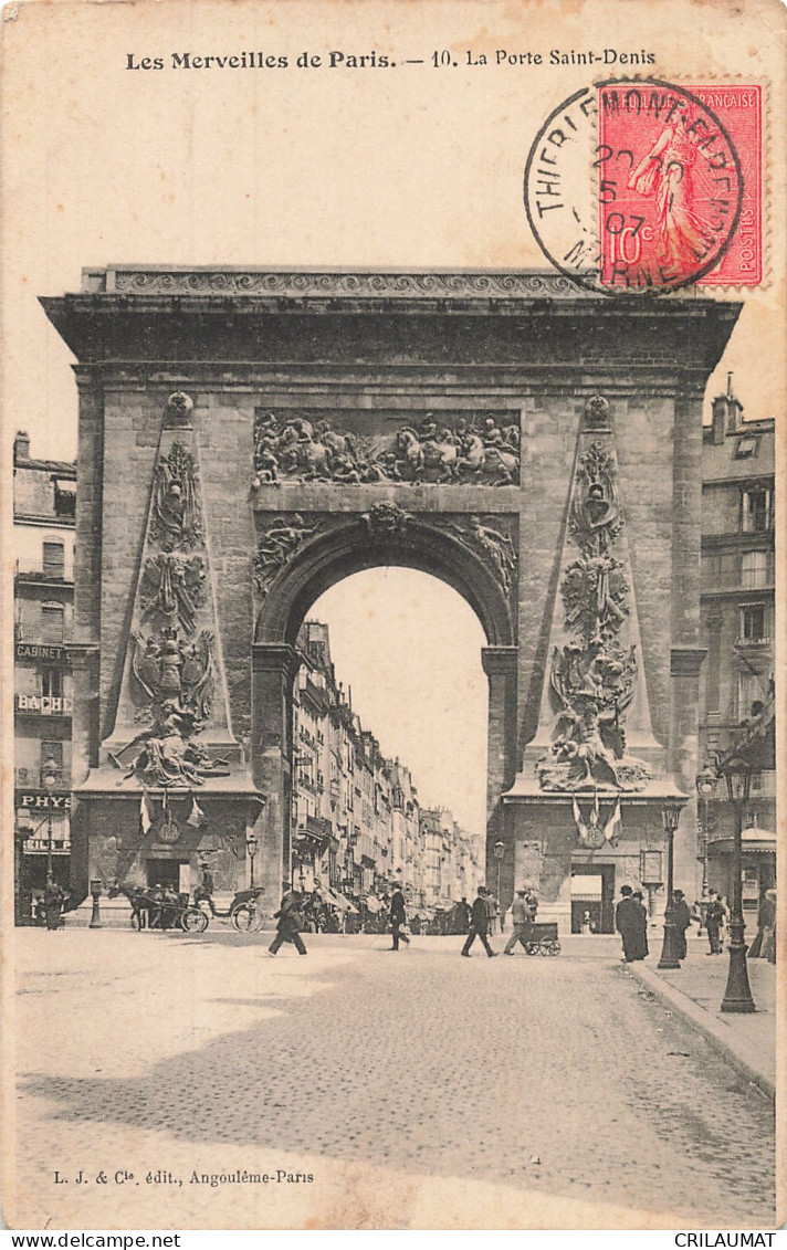 75-PARIS LA PORTE SAINT DENIS-N°T5316-G/0355 - Otros & Sin Clasificación