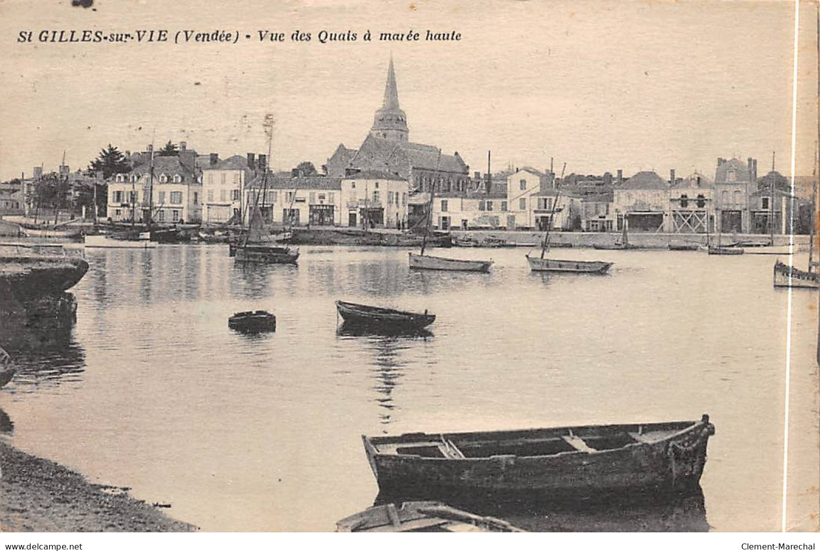 SAINT GILLES SUR VIE - Vue Des Quais à Marée Haute - Très Bon état - Sonstige & Ohne Zuordnung